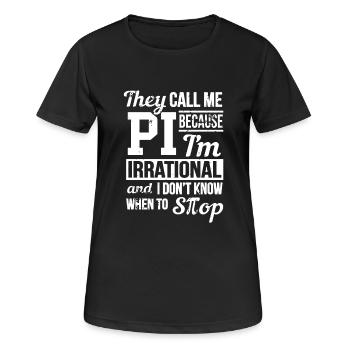 T-shirt Pi Day - T-shirt respirant Femme - noir - Devant - AI Model Female 172 light (172cm)