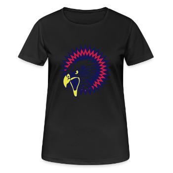 aigle logo tete - T-shirt respirant Femme - noir - Devant - AI Model Female 172 light (172cm)
