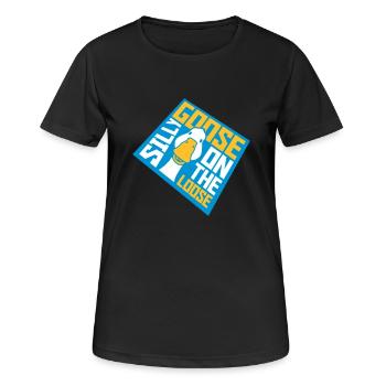 goose on the loose - Women's Breathable T-Shirt - black - Front - AI Model Female 172 light (172cm)