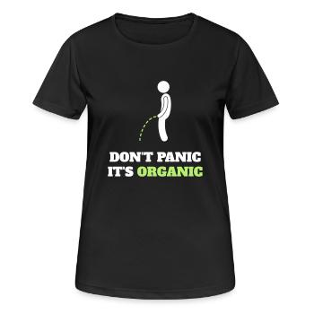 Pas de panique, c’est bio ! - T-shirt respirant Femme - noir - Devant - AI Model Female 172 light (172cm)