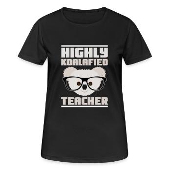 Highly Koalafied Teacher - Koala Lehrer - Frauen T-Shirt atmungsaktiv - Schwarz - Vorne - AI Model Female 172 light (172cm)
