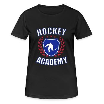 Hockey Academy 2 - Frauen T-Shirt atmungsaktiv - Schwarz - Vorne - AI Model Female 172 light (172cm)