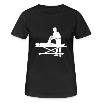 Physiothérapeute - T-shirt respirant Femme - noir - Devant - AI Model Female 172 light (172cm)