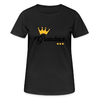 Grandma Oma Großmütter Mamy Mamie Grand-Mère - Women's Breathable T-Shirt - black - Front - AI Model Female 172 light (172cm)