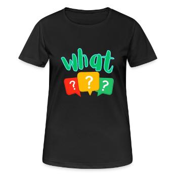 What ? - Women's Breathable T-Shirt - black - Front - AI Model Female 172 light (172cm)