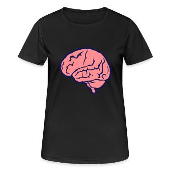 menschliche Gehirn Gehirn Gehirn 1010 - Frauen T-Shirt atmungsaktiv - Schwarz - Vorne - AI Model Female 172 light (172cm)