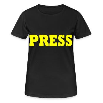 Press - Women's Breathable T-Shirt - black - Front - AI Model Female 172 light (172cm)