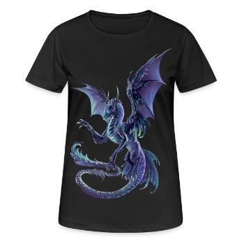 dragon céleste - T-shirt respirant Femme - noir - Devant - AI Model Female 172 light (172cm)