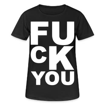fuck you - Women's Breathable T-Shirt - black - Front - AI Model Female 172 light (172cm)