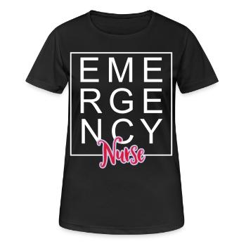Krankenschwester - Frauen T-Shirt atmungsaktiv - Schwarz - Vorne - AI Model Female 172 light (172cm)