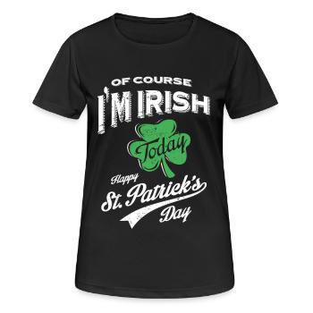St. Patrick's Day T-shirt - Women's Breathable T-Shirt - black - Front - AI Model Female 172 light (172cm)