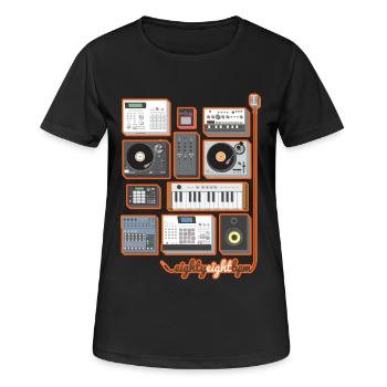 88 BPM Full Set (orange/yellow) - Women's Breathable T-Shirt - black - Front - AI Model Female 172 light (172cm)