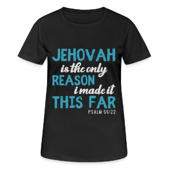 Témoin de Jéhovah Citation JHWH Un chrétien dit un cadeau - T-shirt respirant Femme - noir - Devant - AI Model Female 172 light (172cm)