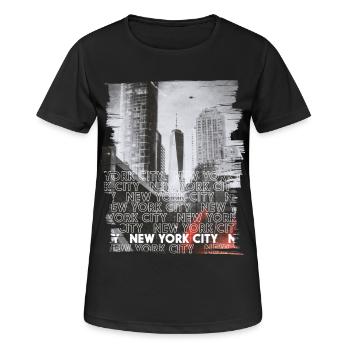 NEW YORK CITY - T-shirt respirant Femme - noir - Devant - AI Model Female 172 light (172cm)