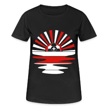 Suisse Football 2021 Suisse Fan - T-shirt respirant Femme - noir - Devant - AI Model Female 172 light (172cm)