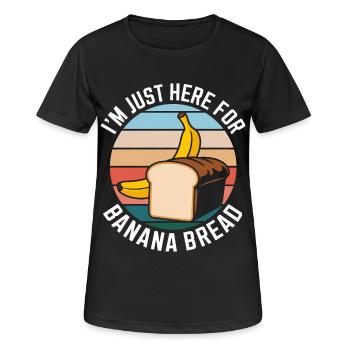 Bananenbrot Spruch Lustiges Bananenbrot Geschenk - Frauen T-Shirt atmungsaktiv - Schwarz - Vorne - AI Model Female 172 light (172cm)