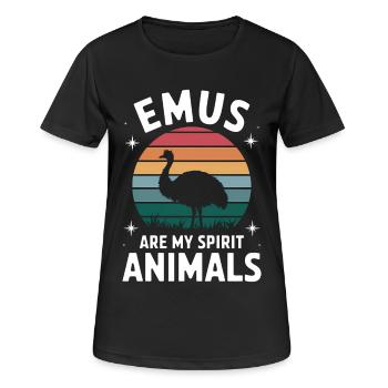 Emu Saying Australia Emus Funny Emu Gift - Women's Breathable T-Shirt - black - Front - AI Model Female 172 light (172cm)