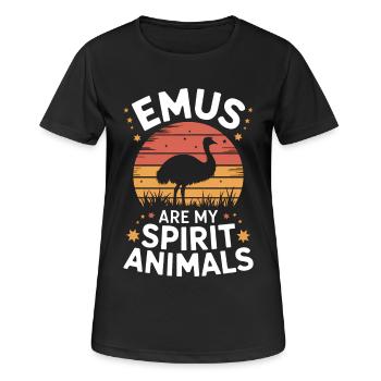 Emu Saying Australia Emus Funny Emu Gift - Women's Breathable T-Shirt - black - Front - AI Model Female 172 light (172cm)
