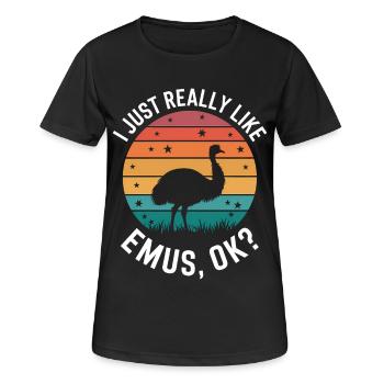 Emu Saying Australia Emus Funny Emu Gift - Women's Breathable T-Shirt - black - Front - AI Model Female 172 light (172cm)