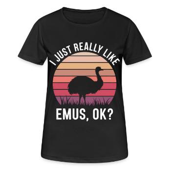 Emu Saying Australia Emus Funny Emu Gift - Women's Breathable T-Shirt - black - Front - AI Model Female 172 light (172cm)