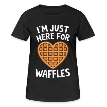 Waffeln Spruch Dessert Lustiges Waffeln Geschenk - Frauen T-Shirt atmungsaktiv - Schwarz - Vorne - AI Model Female 172 light (172cm)