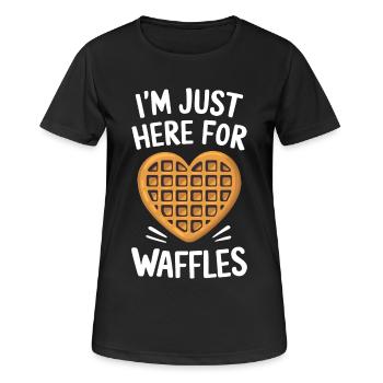 Waffeln Spruch Dessert Lustiges Waffeln Geschenk - Frauen T-Shirt atmungsaktiv - Schwarz - Vorne - AI Model Female 172 light (172cm)