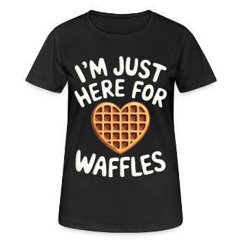 Waffeln Spruch Dessert Lustiges Waffeln Geschenk - Frauen T-Shirt atmungsaktiv - Schwarz - Vorne - AI Model Female 172 light (172cm)