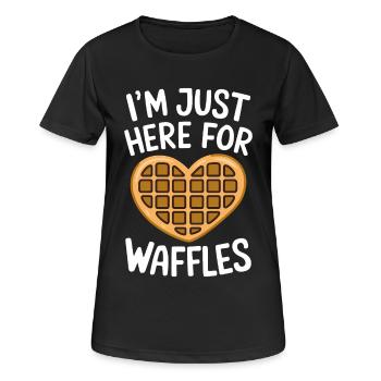 Waffeln Spruch Dessert Lustiges Waffeln Geschenk - Frauen T-Shirt atmungsaktiv - Schwarz - Vorne - AI Model Female 172 light (172cm)