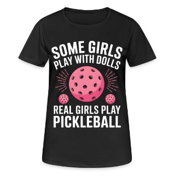 Pickleball Dire Fille Blague Pickleball Cadeau - T-shirt respirant Femme - noir - Devant - AI Model Female 172 light (172cm)