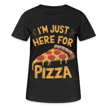 Pizza Spruch Witz Pizzeria Lustiges Pizza Geschenk - Frauen T-Shirt atmungsaktiv - Schwarz - Vorne - AI Model Female 172 light (172cm)