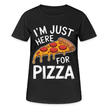 Pizza Spruch Witz Pizzeria Lustiges Pizza Geschenk - Frauen T-Shirt atmungsaktiv - Schwarz - Vorne - AI Model Female 172 light (172cm)