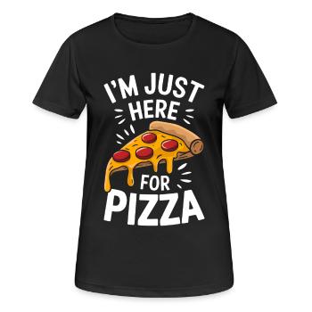 Pizza Spruch Witz Pizzeria Lustiges Pizza Geschenk - Frauen T-Shirt atmungsaktiv - Schwarz - Vorne - AI Model Female 172 light (172cm)