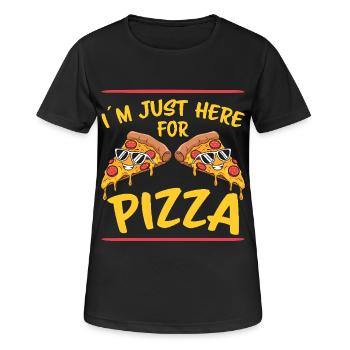 Pizza Spruch Witz Pizzeria Lustiges Pizza Geschenk - Frauen T-Shirt atmungsaktiv - Schwarz - Vorne - AI Model Female 172 light (172cm)