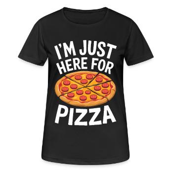 Pizza Spruch Witz Pizzeria Lustiges Pizza Geschenk - Frauen T-Shirt atmungsaktiv - Schwarz - Vorne - AI Model Female 172 light (172cm)