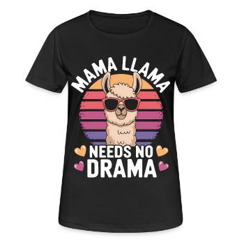 Lama Spruch Alpaka Mädchen Lustiges Lama Geschenk - Frauen T-Shirt atmungsaktiv - Schwarz - Vorne - AI Model Female 172 light (172cm)
