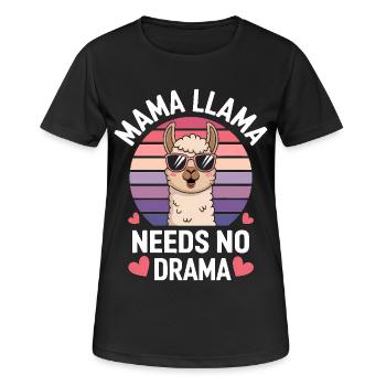 Lama Spruch Alpaka Lamas Lustiges Lama Geschenk - Frauen T-Shirt atmungsaktiv - Schwarz - Vorne - AI Model Female 172 light (172cm)