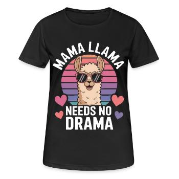 Lama Spruch Alpaka Lamas Lustiges Lama Geschenk - Frauen T-Shirt atmungsaktiv - Schwarz - Vorne - AI Model Female 172 light (172cm)