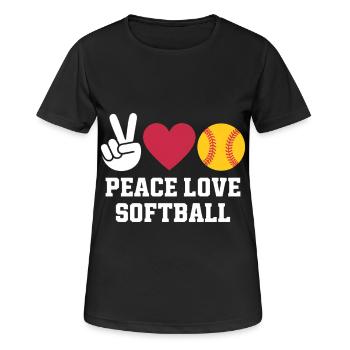 Softball Spruch Softball Lustig eSoftball Geschenk - Frauen T-Shirt atmungsaktiv - Schwarz - Vorne - AI Model Female 172 light (172cm)
