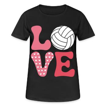 volley-ball dire drôle de cadeau de volley-ball - T-shirt respirant Femme - noir - Devant - AI Model Female 172 light (172cm)