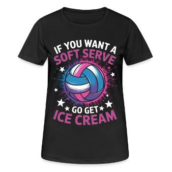volley-ball dire drôle de cadeau de volley-ball - T-shirt respirant Femme - noir - Devant - AI Model Female 172 light (172cm)