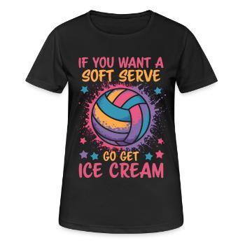 Volleyball Spruch Lustiges Volleyball Geschenk - Frauen T-Shirt atmungsaktiv - Schwarz - Vorne - AI Model Female 172 light (172cm)