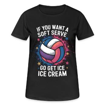 volley-ball dire drôle de cadeau de volley-ball - T-shirt respirant Femme - noir - Devant - AI Model Female 172 light (172cm)