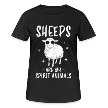 Schaf Spruch Hausschaf Lustiges Schafe Geschenk - Frauen T-Shirt atmungsaktiv - Schwarz - Vorne - AI Model Female 172 light (172cm)