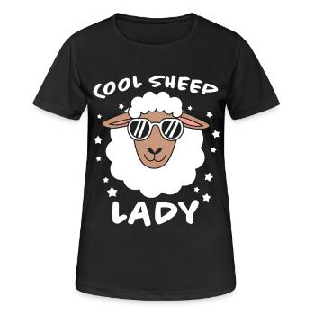 Schaf Spruch Hausschaf Lustiges Schafe Geschenk - Frauen T-Shirt atmungsaktiv - Schwarz - Vorne - AI Model Female 172 light (172cm)