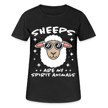 Schaf Spruch Hausschaf Lustiges Schafe Geschenk - Frauen T-Shirt atmungsaktiv - Schwarz - Vorne - AI Model Female 172 light (172cm)