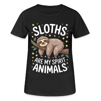 Sloth Saying, Sloths, Funny, Sloth Gift - Women's Breathable T-Shirt - black - Front - AI Model Female 172 light (172cm)