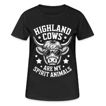 Highland Cow Scottish Highland Cattle Gift - Women's Breathable T-Shirt - black - Front - AI Model Female 172 light (172cm)