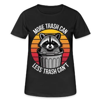 Raccoon Saying Trash Funny Raccoon Gift - Women's Breathable T-Shirt - black - Front - AI Model Female 172 light (172cm)