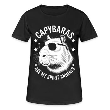 Capybara disant drôle de cadeau Capybara - T-shirt respirant Femme - noir - Devant - AI Model Female 172 light (172cm)