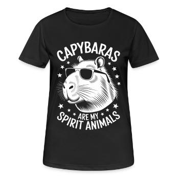 Capybara disant drôle de cadeau Capybara - T-shirt respirant Femme - noir - Devant - AI Model Female 172 light (172cm)